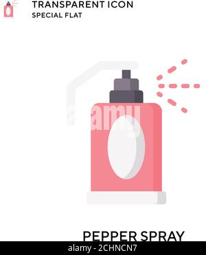 Pepper spray vector icon. Flat style illustration. EPS 10 vector. Stock Vector