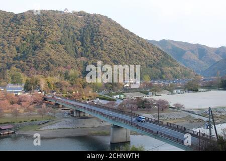 nishiki river and castle in iwakuni (japan) Stock Photo