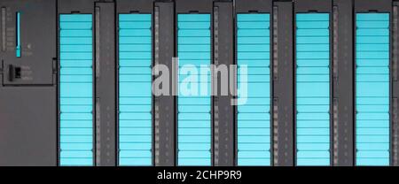 The PLC Computer Siemens, PLC programable logic controler for control device Stock Photo
