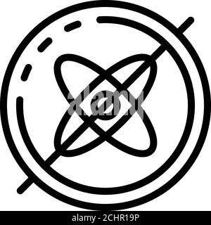 Airplane gyroscope icon, outline style Stock Vector