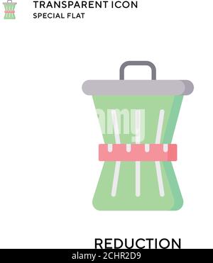 Reduction vector icon. Flat style illustration. EPS 10 vector. Stock Vector
