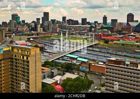 Nelson Mandela Bridge in Johannesburg Stock Photo