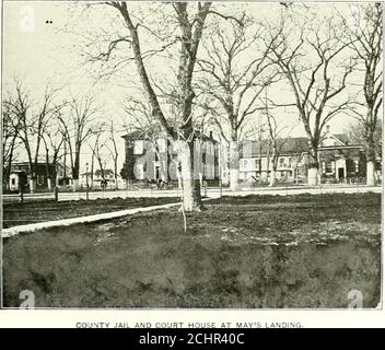 . The Daily union history of Atlantic City and County, New Jersey : containing sketches of the past and present of Atlantic City and County . :^:m*^ ^ LOUCESTER COUNTY at oik- time extended from the Delaware to thesea, including what is now Camden, Atlantic and Gloucester Counties.Camden was made a county by an act of the legislature passed ^larch 13,1844, seven vears after Atlantic Lmmty had been created.. COUNTY JAI On Eebruary 7, 1837. an act was ])assed creating Atlantic County. Therewere then only four large townships or voting places in this count}: Egg Harbor,Weymouth, Hamilton and Gall Stock Photo