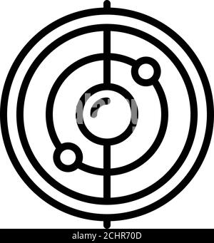 Instrument gyroscope icon, outline style Stock Vector