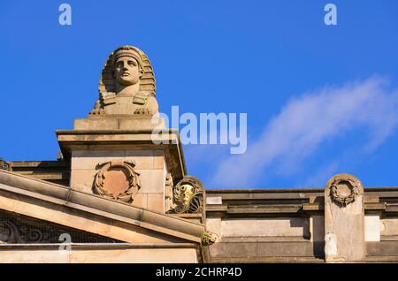 Architectural detail of the Scottish National Gallery Edinburgh Scotland