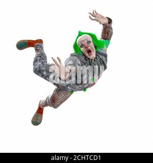 bad clown jumping, 3d illustration Stock Photo