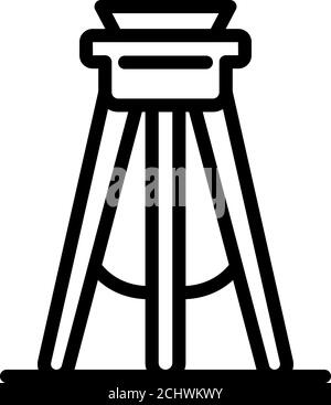 Instrument tripod icon, outline style Stock Vector