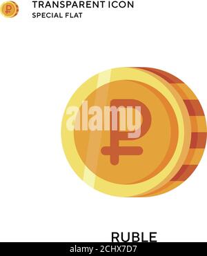 Ruble stack coin, flat icon money design, cash sign vector illustration ...