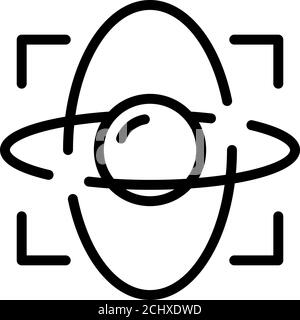 Gyroscope icon, outline style Stock Vector