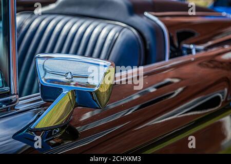 Fernandina Beach, FL / USA - September 22, 2018: 1966 Ford Thunderbird convertible at a car show at Fort Clinch in  Fernandina Beach, Florida near Jac Stock Photo