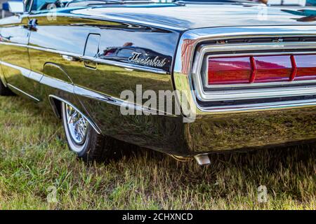 Fernandina Beach, FL / USA - September 22, 2018: 1966 Ford Thunderbird convertible at a car show at Fort Clinch in  Fernandina Beach, Florida near Jac Stock Photo