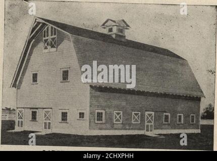 . Our farm and building book. . GfC-O- Floor Plan of Horse Barn No. A268L >|. LARGE GAMBREL ROOF HORSE BARN FAT STOCK 61 and location of the wound. Some-times copious bleeding will float outthe injected virus. When a person is bitten by a dogor cat, there is sufficient danger towarrant immediate and thoroughtreatment. The wound should be en-couraged to bleed as much as possiblefor a few minutes, and it may becauterized, or the person bitten maybe hurried at once to an institutionwhere the Pasteur treatment isunderstood. Live Stock Poisoning Poisoning troubles are seldomheard of whem , feed Stock Photo