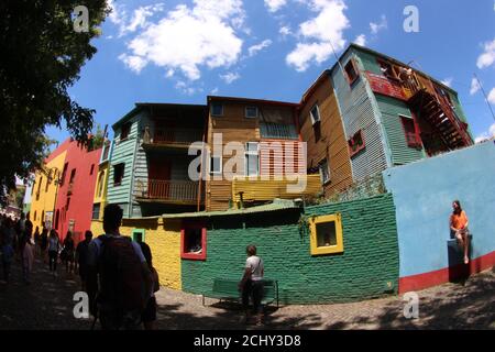 La Caminita, in the district of La Boca, is one of my favorite places to visit whenever I am in Buenos Aires. Stock Photo