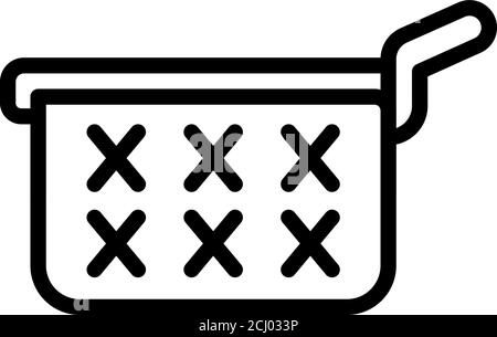Net deep fryer icon, outline style Stock Vector