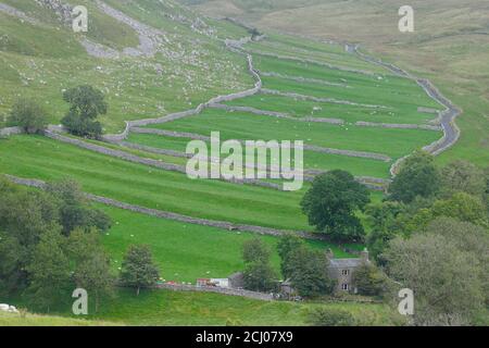 Scenic views across Gordale in the Yorkshire Dales National Park Stock Photo