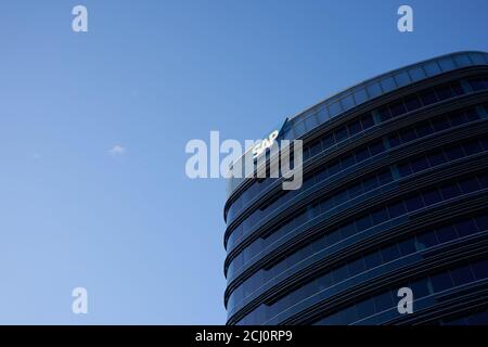 The SAP sign is seen at SAP SuccessFactors Global Headquarters in South San Francisco, California. SAP is a software company known for its ERP products. Stock Photo