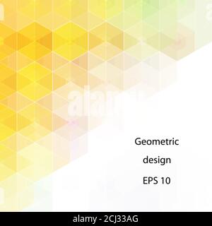 Yellow Hexagon colored background. Presentation template Stock Vector