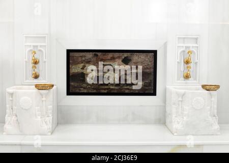 Inside of the Ayasofya Hurrem Sultan Bath (Hamam) in Sultanahmet, Istanbul, Turkey. Stock Photo