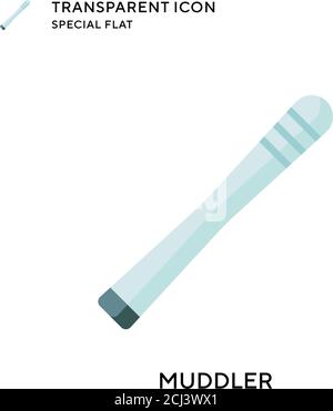 Muddler vector icon. Flat style illustration. EPS 10 vector. Stock Vector