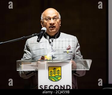 Wilmington, DE, USA. 14th Sep, 2020. September 14, 2020 - Wilmington, DE, United States: AJIT GEORGE, Founder and Manager of Second Chances Farms, speaking at Second Chances Farms. Credit: Michael Brochstein/ZUMA Wire/Alamy Live News Stock Photo