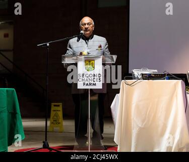 Wilmington, DE, USA. 14th Sep, 2020. September 14, 2020 - Wilmington, DE, United States: AJIT GEORGE, Founder and Manager of Second Chances Farms, speaking at Second Chances Farms. Credit: Michael Brochstein/ZUMA Wire/Alamy Live News Stock Photo