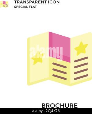 Brochure vector icon. Flat style illustration. EPS 10 vector. Stock Vector