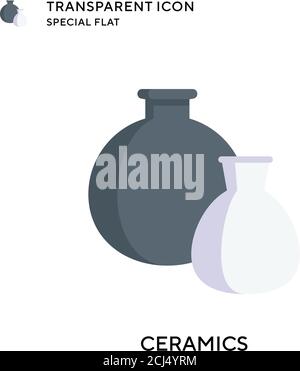Ceramics vector icon. Flat style illustration. EPS 10 vector. Stock Vector
