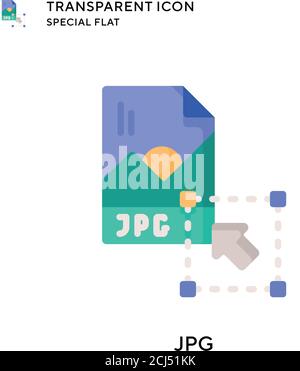 Jpg vector icon. Flat style illustration. EPS 10 vector. Stock Vector