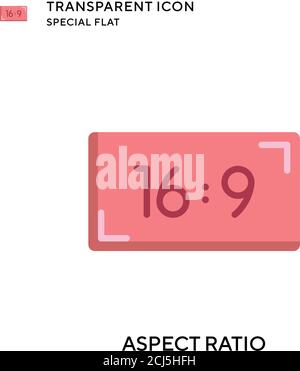 The aspect ratio 16 9 widescreen icon. Tv and video symbol. Flat Stock ...