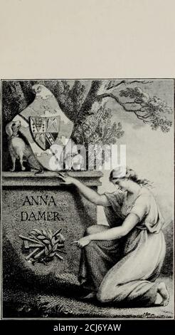 . Anne Seymour Damer. A woman of art and fashion, 1748-1828 . overwhelmand barricade their persons, in short, good sense,information, simplicity, and ease is characteristicto the Berrys. Walpole apologises to his corre-spondent for sending her this lengthy description of two pearls found in his path, and three yearslater he tells her that they are extraordinarybeings, and he is proud of his partiality for them. It was reported at the time that HoraceWalpole was in love with Mary Berry and hadproposed marriage to her, but from the mannerin which he writes of the sisters this seemsimprobable. He Stock Photo