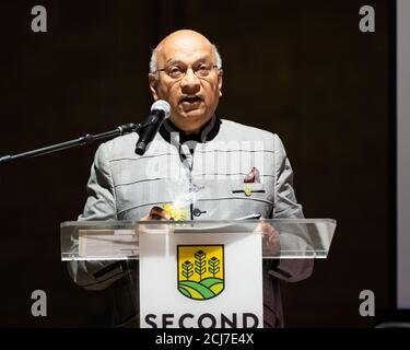 Wilmington, United States. 14th Sep, 2020. Ajit George, Founder and Manager of Second Chances Farms, speaks at Second Chances Farms. Credit: SOPA Images Limited/Alamy Live News Stock Photo