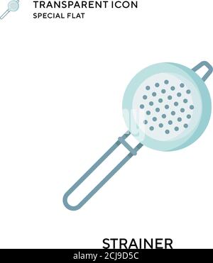 Strainer vector icon. Flat style illustration. EPS 10 vector. Stock Vector