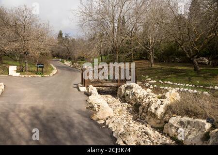 The Jerusalem Botanical Gardens is a gem in the heart of Jerusalem. It serves as an education, learning and research center, holds a diverse collectio Stock Photo