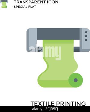 Textile printing vector icon. Flat style illustration. EPS 10 vector. Stock Vector