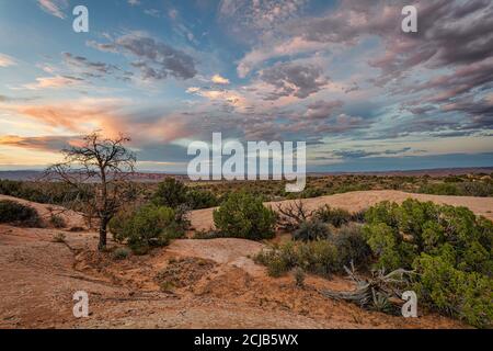 Landscape View from Arches National Park, Utah, USA. Color Image. Stock Photo