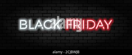 Black Friday Sale Neon Frame Stock Vector