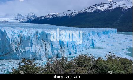 Perito Moreno glacier from top view point Stock Photo