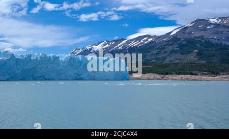 Perito Moreno glacier from water front Stock Photo