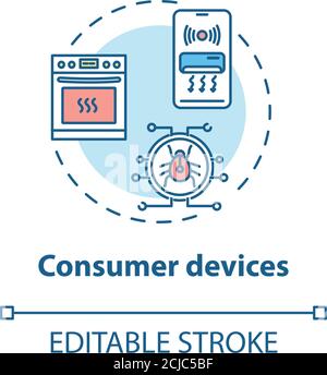 Consumer devices concept icon Stock Vector