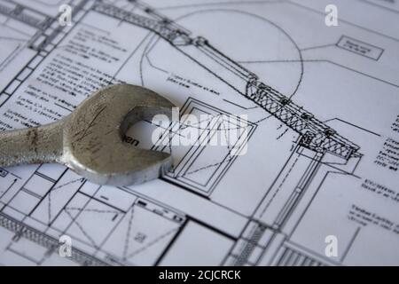 The Modern Home Project on paper. Stock Photo