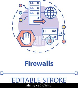 Firewalls concept icon Stock Vector