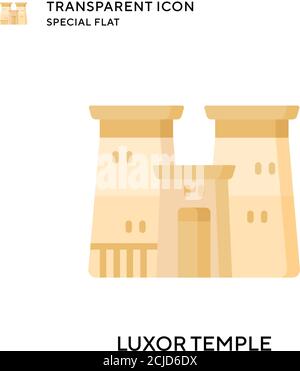 Luxor temple vector icon. Flat style illustration. EPS 10 vector Stock ...