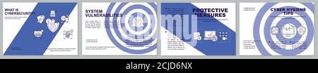 Protective measures brochure template Stock Vector