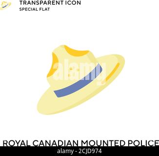Royal canadian mounted police vector icon. Flat style illustration. EPS 10 vector. Stock Vector