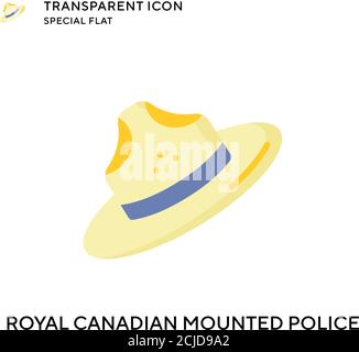 Royal canadian mounted police vector icon. Flat style illustration. EPS 10 vector. Stock Vector