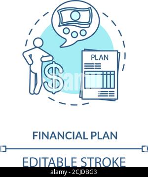 Financial plan concept icon Stock Vector
