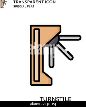 Turnstile vector icon. Flat style illustration. EPS 10 vector. Stock Vector
