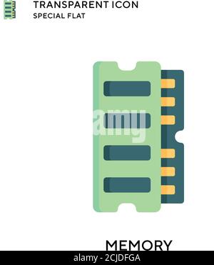 Memory vector icon. Flat style illustration. EPS 10 vector. Stock Vector