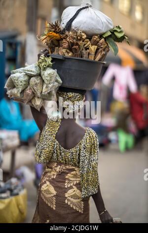 A woman in Marché Sandaga, Plateau, Dakar, Senegal Stock Photo
