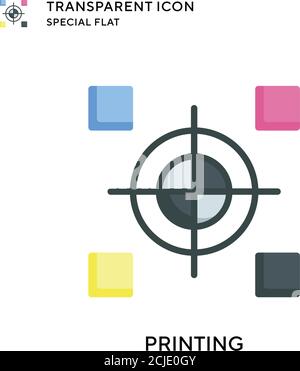 Printing vector icon. Flat style illustration. EPS 10 vector. Stock Vector